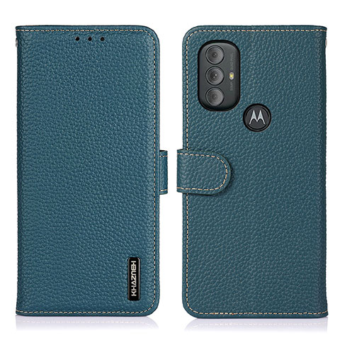 Handytasche Stand Schutzhülle Flip Leder Hülle B01H für Motorola Moto G Power (2022) Grün