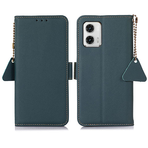 Handytasche Stand Schutzhülle Flip Leder Hülle B01H für Motorola Moto G73 5G Grün