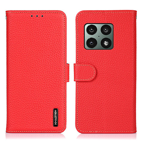 Handytasche Stand Schutzhülle Flip Leder Hülle B01H für OnePlus 10 Pro 5G Rot