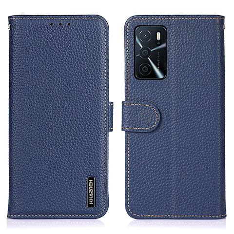 Handytasche Stand Schutzhülle Flip Leder Hülle B01H für Oppo A16 Blau