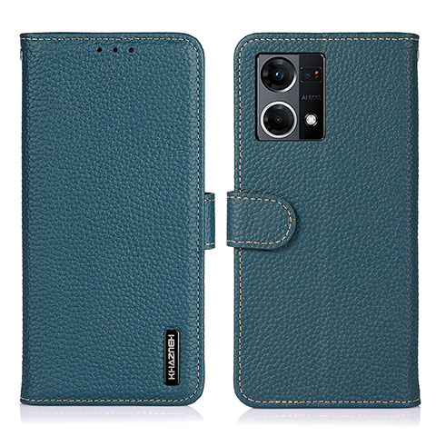 Handytasche Stand Schutzhülle Flip Leder Hülle B01H für Oppo F21 Pro 4G Grün