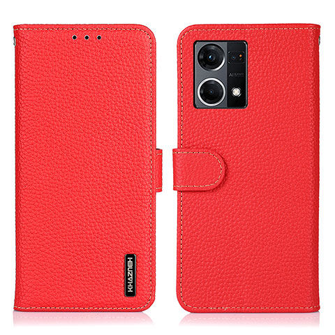 Handytasche Stand Schutzhülle Flip Leder Hülle B01H für Oppo F21s Pro 4G Rot