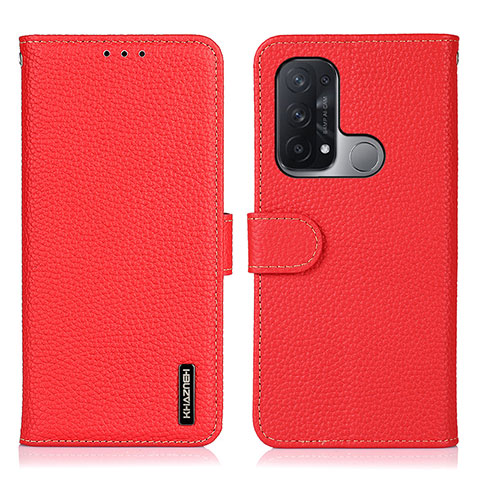 Handytasche Stand Schutzhülle Flip Leder Hülle B01H für Oppo Reno5 A Rot