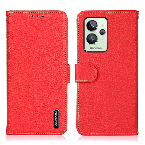 Handytasche Stand Schutzhülle Flip Leder Hülle B01H für Realme GT2 Pro 5G Rot