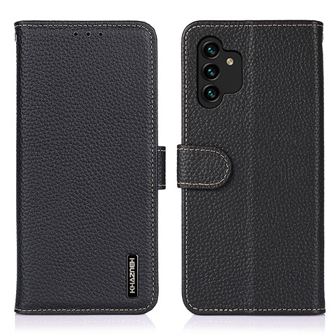 Handytasche Stand Schutzhülle Flip Leder Hülle B01H für Samsung Galaxy A13 4G Schwarz