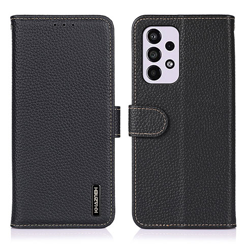 Handytasche Stand Schutzhülle Flip Leder Hülle B01H für Samsung Galaxy A33 5G Schwarz