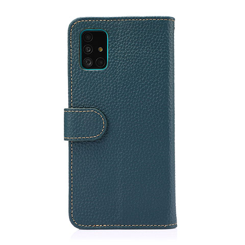 Handytasche Stand Schutzhülle Flip Leder Hülle B01H für Samsung Galaxy A51 5G Grün