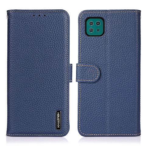 Handytasche Stand Schutzhülle Flip Leder Hülle B01H für Samsung Galaxy F42 5G Blau