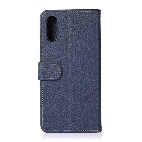 Handytasche Stand Schutzhülle Flip Leder Hülle B01H für Samsung Galaxy M02 Blau