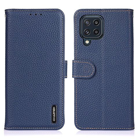 Handytasche Stand Schutzhülle Flip Leder Hülle B01H für Samsung Galaxy M32 4G Blau