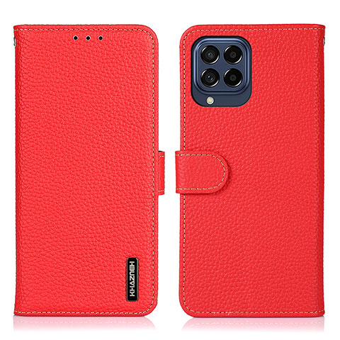 Handytasche Stand Schutzhülle Flip Leder Hülle B01H für Samsung Galaxy M53 5G Rot