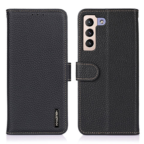 Handytasche Stand Schutzhülle Flip Leder Hülle B01H für Samsung Galaxy S21 5G Schwarz