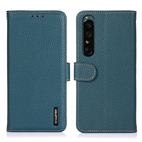 Handytasche Stand Schutzhülle Flip Leder Hülle B01H für Sony Xperia 1 IV SO-51C Grün