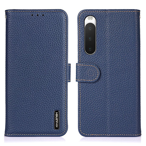 Handytasche Stand Schutzhülle Flip Leder Hülle B01H für Sony Xperia 10 IV SO-52C Blau