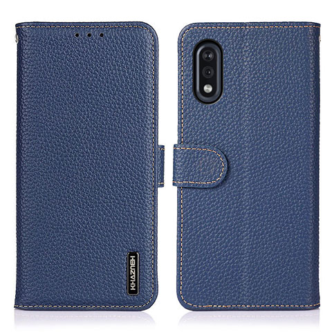 Handytasche Stand Schutzhülle Flip Leder Hülle B01H für Sony Xperia Ace II Blau