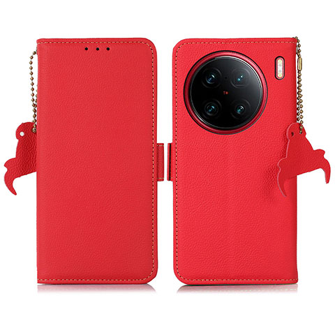 Handytasche Stand Schutzhülle Flip Leder Hülle B01H für Vivo X90 Pro+ Plus 5G Rot