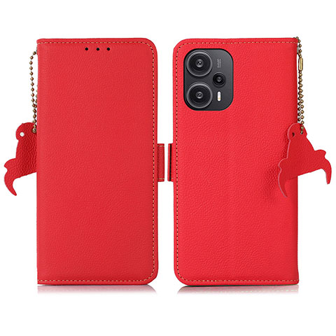 Handytasche Stand Schutzhülle Flip Leder Hülle B01H für Xiaomi Poco F5 5G Rot