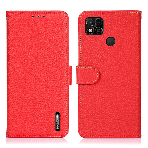 Handytasche Stand Schutzhülle Flip Leder Hülle B01H für Xiaomi Redmi 9C Rot