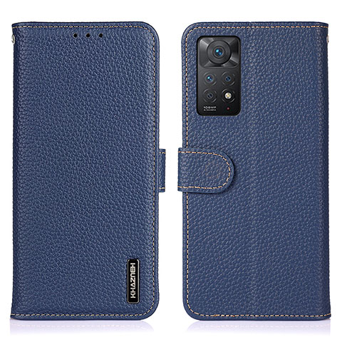 Handytasche Stand Schutzhülle Flip Leder Hülle B01H für Xiaomi Redmi Note 11 Pro 4G Blau