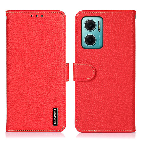Handytasche Stand Schutzhülle Flip Leder Hülle B01H für Xiaomi Redmi Note 11E 5G Rot