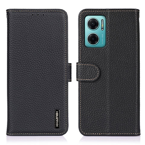 Handytasche Stand Schutzhülle Flip Leder Hülle B01H für Xiaomi Redmi Note 11E 5G Schwarz