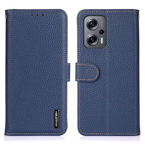 Handytasche Stand Schutzhülle Flip Leder Hülle B01H für Xiaomi Redmi Note 11T Pro 5G Blau