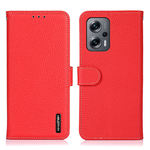 Handytasche Stand Schutzhülle Flip Leder Hülle B01H für Xiaomi Redmi Note 11T Pro 5G Rot