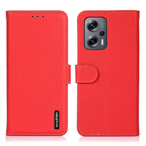 Handytasche Stand Schutzhülle Flip Leder Hülle B01H für Xiaomi Redmi Note 12T Pro 5G Rot