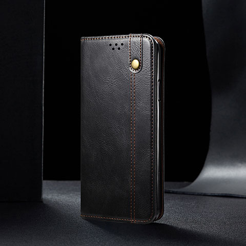 Handytasche Stand Schutzhülle Flip Leder Hülle B01S für Samsung Galaxy A12 5G Schwarz