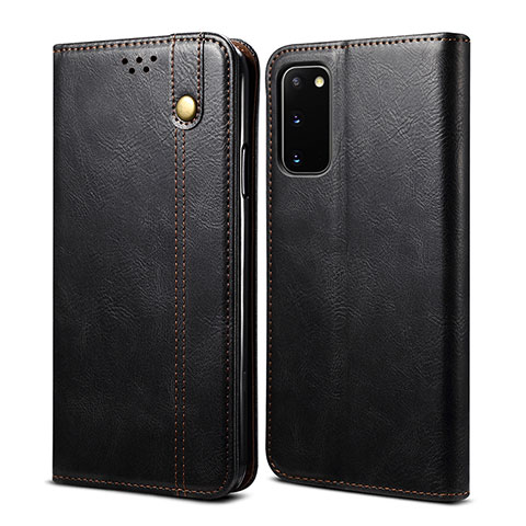 Handytasche Stand Schutzhülle Flip Leder Hülle B01S für Samsung Galaxy S20 FE (2022) 5G Schwarz