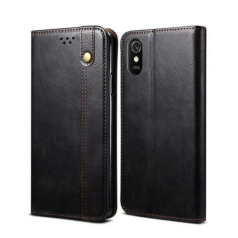 Handytasche Stand Schutzhülle Flip Leder Hülle B01S für Xiaomi Redmi 9i Schwarz