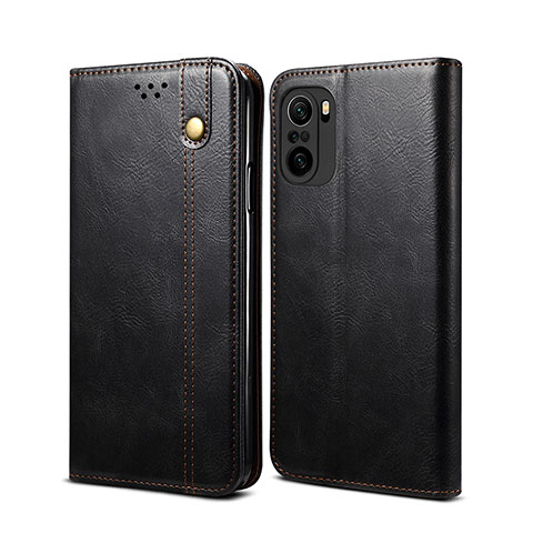 Handytasche Stand Schutzhülle Flip Leder Hülle B01S für Xiaomi Redmi K40 Pro 5G Schwarz