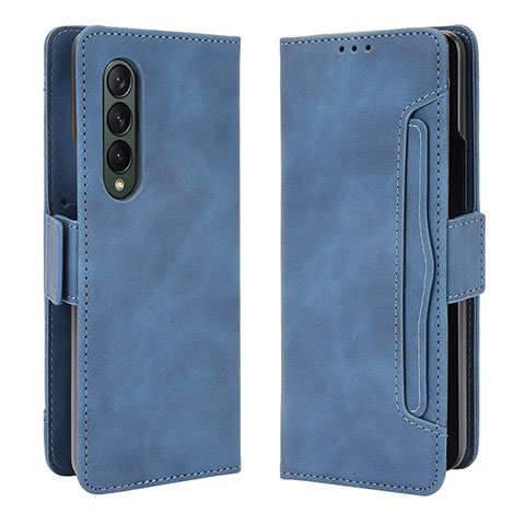 Handytasche Stand Schutzhülle Flip Leder Hülle B01Y für Samsung Galaxy Z Fold3 5G Blau