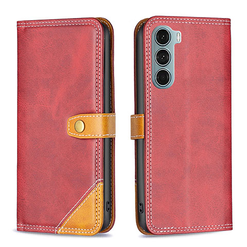 Handytasche Stand Schutzhülle Flip Leder Hülle B02F für Motorola Moto Edge S30 5G Rot