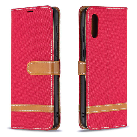 Handytasche Stand Schutzhülle Flip Leder Hülle B02F für Samsung Galaxy A02 Rot