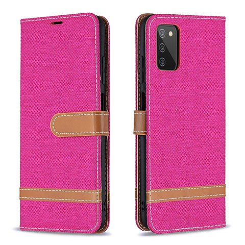 Handytasche Stand Schutzhülle Flip Leder Hülle B02F für Samsung Galaxy A02s Pink