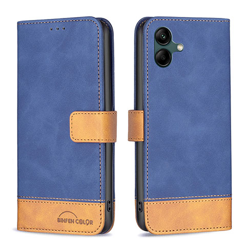 Handytasche Stand Schutzhülle Flip Leder Hülle B02F für Samsung Galaxy A04 4G Blau