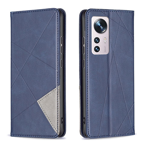 Handytasche Stand Schutzhülle Flip Leder Hülle B02F für Xiaomi Mi 12 5G Blau