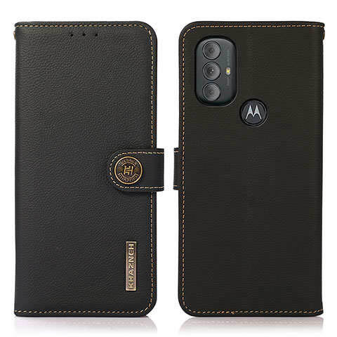 Handytasche Stand Schutzhülle Flip Leder Hülle B02H für Motorola Moto G Power (2022) Schwarz