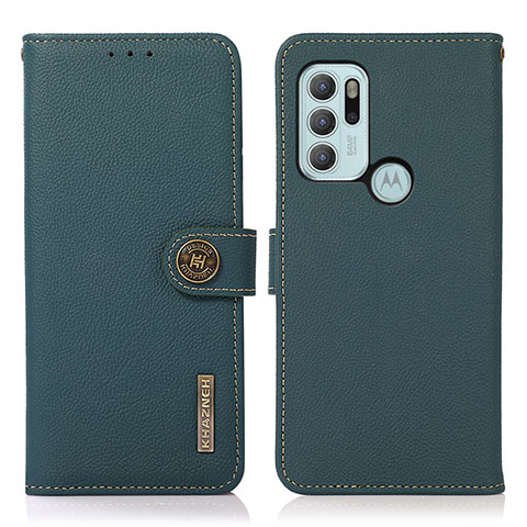 Handytasche Stand Schutzhülle Flip Leder Hülle B02H für Motorola Moto G60s Grün