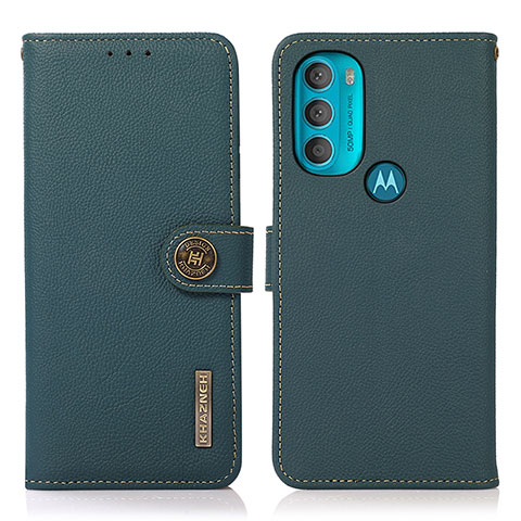 Handytasche Stand Schutzhülle Flip Leder Hülle B02H für Motorola Moto G71 5G Grün