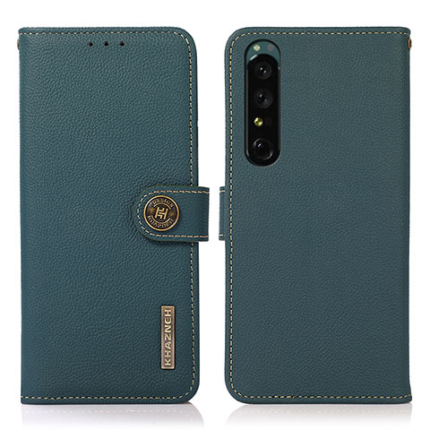 Handytasche Stand Schutzhülle Flip Leder Hülle B02H für Sony Xperia 1 IV Grün