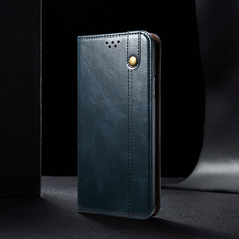 Handytasche Stand Schutzhülle Flip Leder Hülle B02S für Xiaomi Redmi Note 9 5G Blau