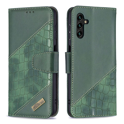 Handytasche Stand Schutzhülle Flip Leder Hülle B03F für Samsung Galaxy A04s Grün