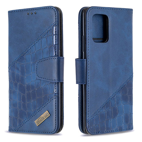 Handytasche Stand Schutzhülle Flip Leder Hülle B03F für Samsung Galaxy S10 Lite Blau