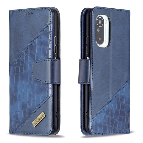 Handytasche Stand Schutzhülle Flip Leder Hülle B03F für Xiaomi Mi 11i 5G Blau