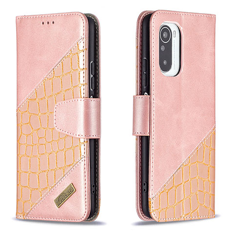 Handytasche Stand Schutzhülle Flip Leder Hülle B03F für Xiaomi Mi 11i 5G Rosegold