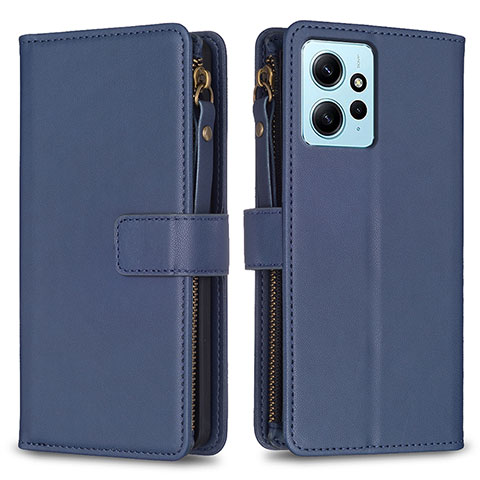 Handytasche Stand Schutzhülle Flip Leder Hülle B03F für Xiaomi Redmi Note 12 4G Blau