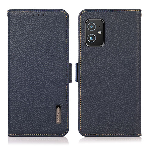 Handytasche Stand Schutzhülle Flip Leder Hülle B03H für Asus Zenfone 8 ZS590KS Blau