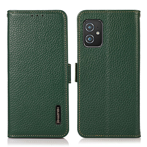 Handytasche Stand Schutzhülle Flip Leder Hülle B03H für Asus Zenfone 8 ZS590KS Grün